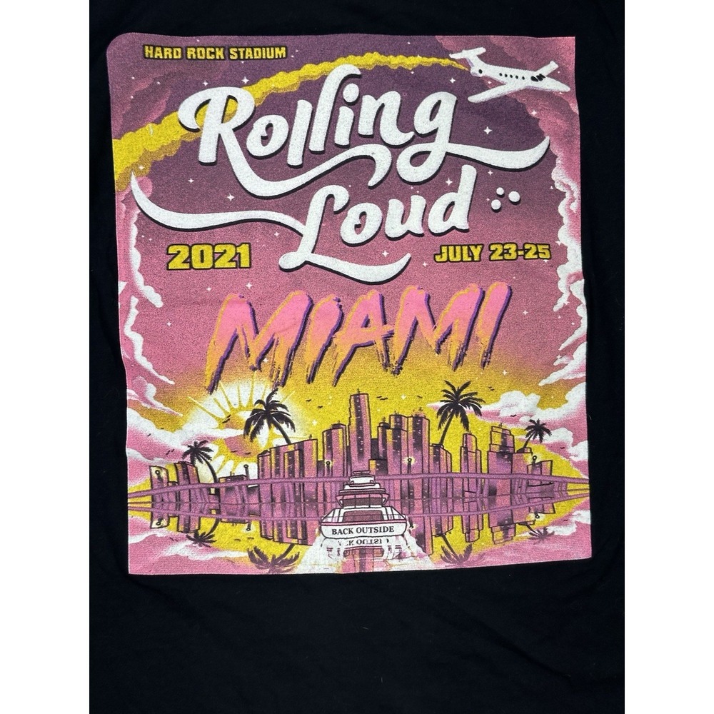 Rolling Loud Miami 2021 T-Shirt Size S A$AP Rocky Travis Scott Post Malone DMX - Picture 5 of 6